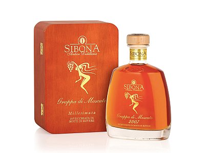 Sibona Distilleria Grappa di moscato ris.sp. 2012 sibona cas.legno